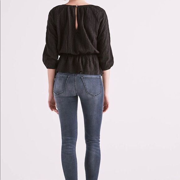 Lucky Brand Jacquard Cold Shoulder Top    - Picture 3 of 8